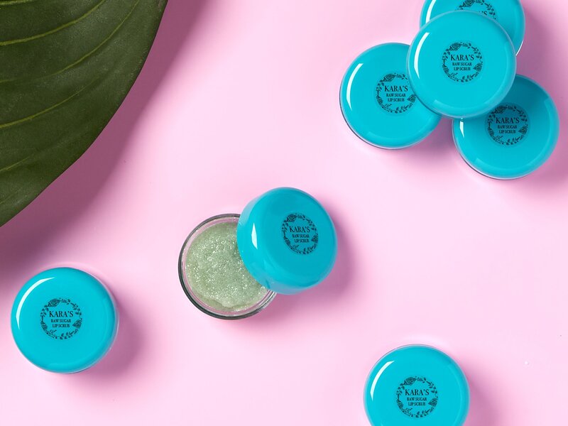 small clear label on a lip gloss jar