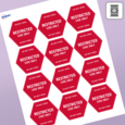 Professional Printed Hexagon Labels