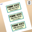 Étiquettes rectangulaires