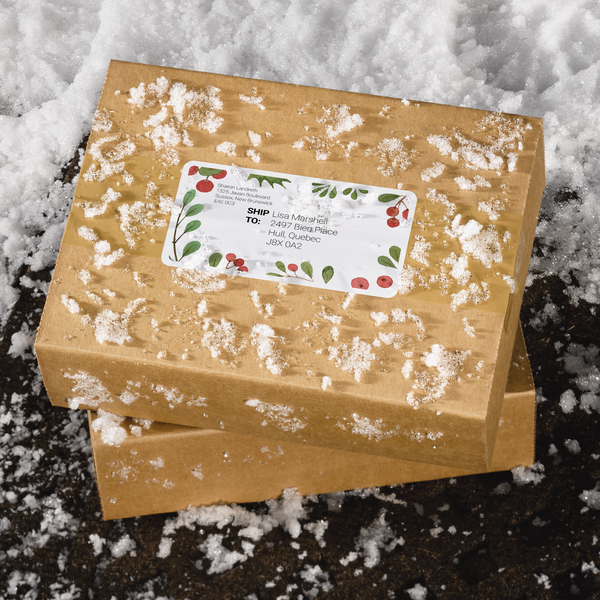 holiday addressing labels