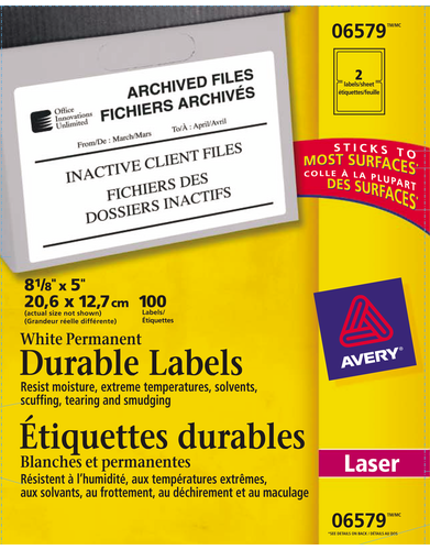 Avery® Durable ID Labels 