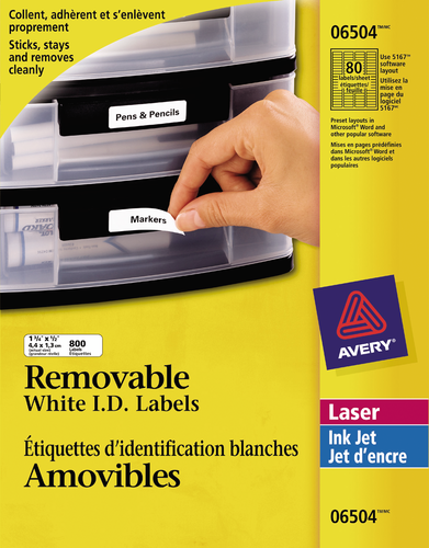Avery® Removable ID Labels 