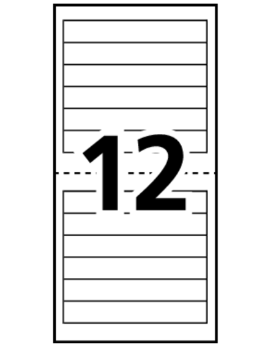 Avery&reg; Mini-Sheets&reg; File Folder Labels Template