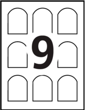 Avery&reg; Print-to-the-Edge Arched Labels Template