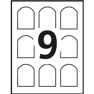 Avery&reg; Print-to-the-Edge Arched Labels Template
