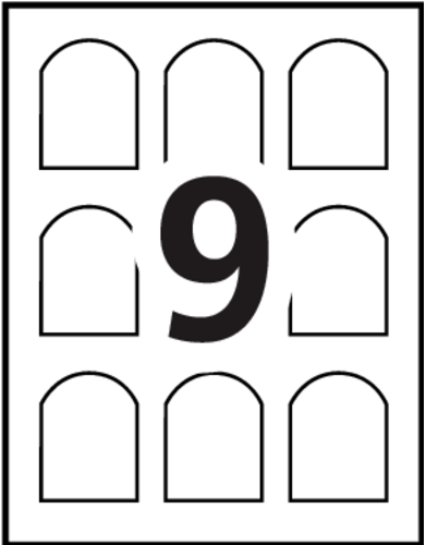 Avery&reg; Print-to-the-Edge Arched Labels Template