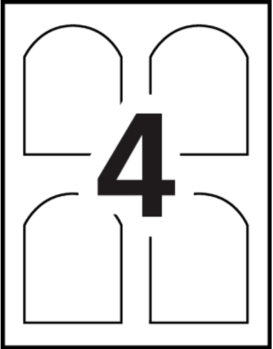 Avery&reg; Print-to-the-Edge Arched Labels Template