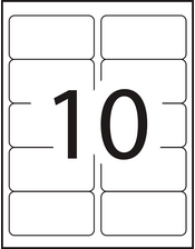 Avery&reg; White Rectangle Labels Template