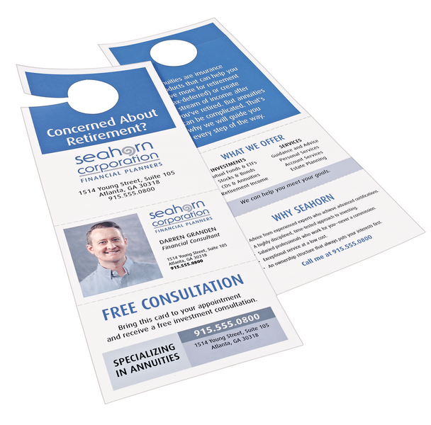 Affichette de Porte avec Cartes Détachables