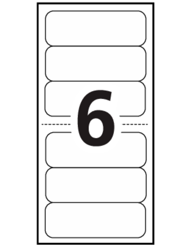 Avery® Mini-Sheet Mailing Labels - 02162 - Template - 6 labels per sheet