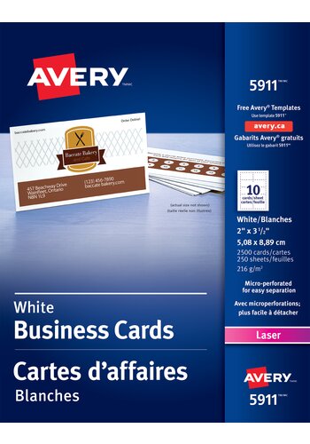 Avery Perforated Business Cards 2" X 3 1 2