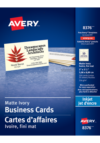 Avery Perforated Business Cards 2" X 3 1 2