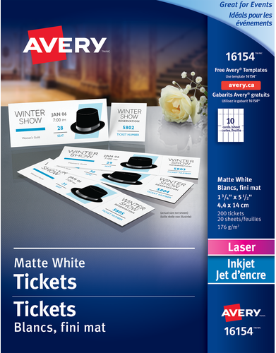 Avery® Event Tickets with Tear-Away Stubs