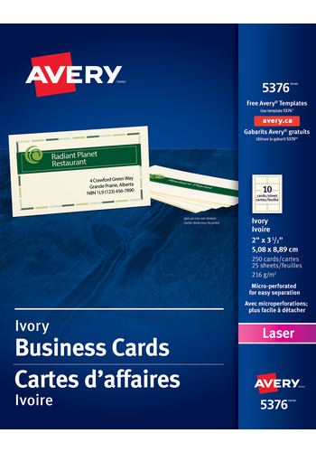 Avery Perforated Business Cards 2" X 3 1 2