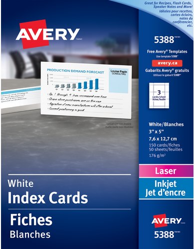 Avery® Fiches 