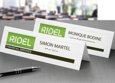 tent cards for business events