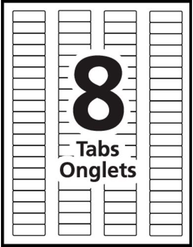 Avery&reg; Print & Apply Clear Label Dividers Template