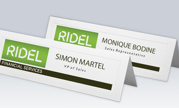 do-it-yourself Tent Cards 
