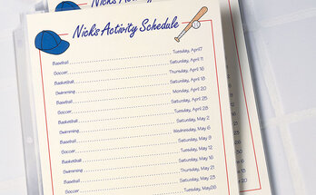 Organize your binder