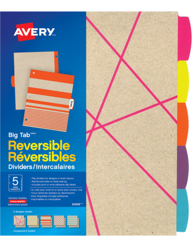 Avery&reg; Big Tab&trade; Reversible Dividers