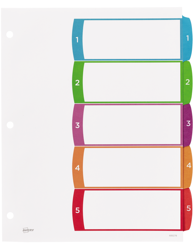 Avery® 11840 Ready Index® Customizable Table of Contents Dividers, 8