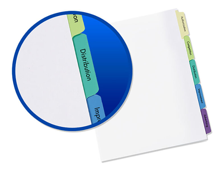 Colour tab dividers