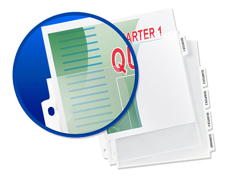 Avery clear pocket dividers