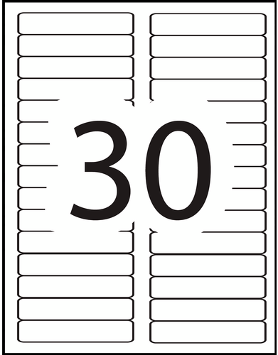 Avery&reg; Filing Labels Template