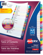 Ready Index&reg; Customizable Table of Contents Dividers