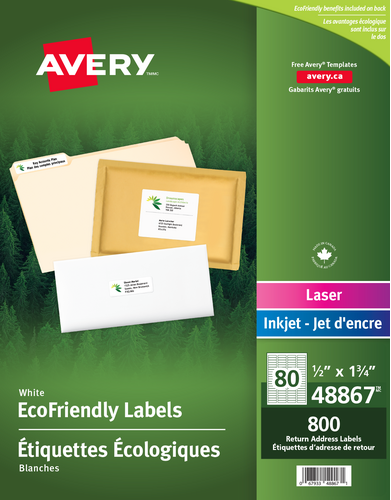 Avery® Étiquettes d'adresse écologiques 