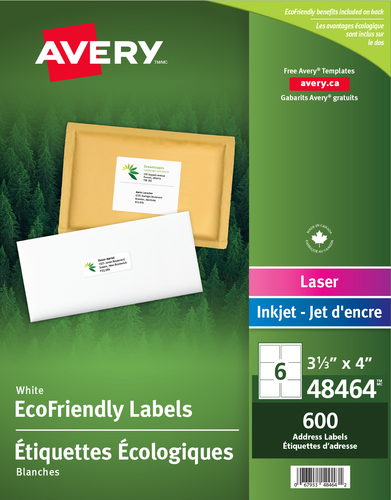 Avery® Étiquettes d'expédition écologiques 