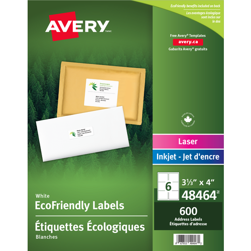 Avery® 48464 - Eco-Friendly Shipping Labels , 3-1/3