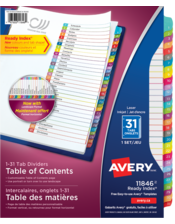 Ready Index&reg; Customizable Table of Contents Dividers