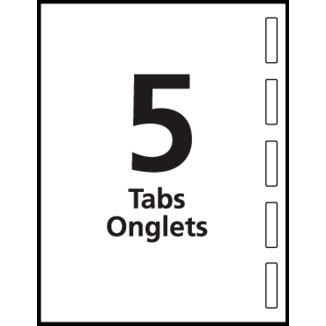 Avery&reg; Clear Easy View Durable Plastic Dividers Template