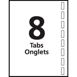 Avery&reg; Clear Easy View Durable Plastic Dividers Template