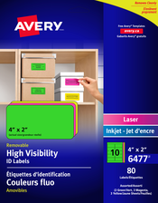 Étiquettes d'identification voyantes couleurs fluo amovibles 