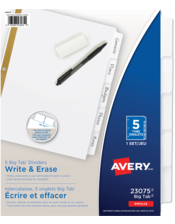 Avery&reg; Big Tab&trade; Write &amp Erase Dividers