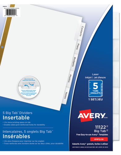 Avery® Big Tab™ Insertable Dividers 