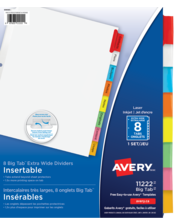 Big Tab&trade; Insertable Extra Wide Dividers