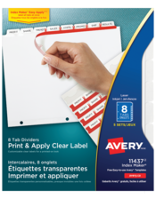  Print & Apply Clear Label Dividers with Index Maker&reg;