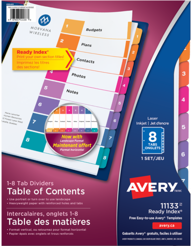 Avery® Ready Index Intercalaires 