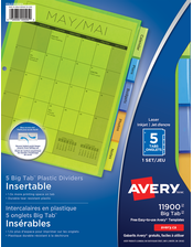  Big Tab&trade; Insertable Plastic Dividers