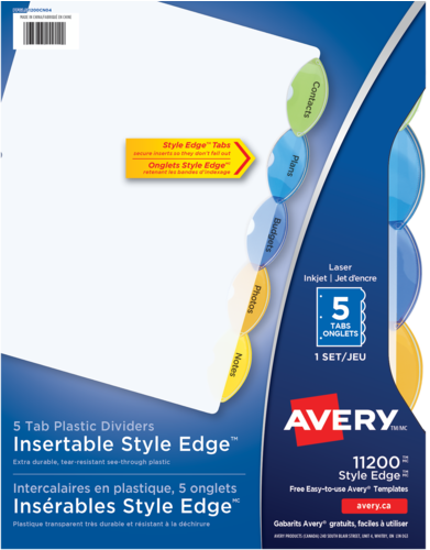  Insertable Style Edge&trade; Plastic Dividers