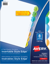  Insertable Style Edge&trade; Plastic Dividers