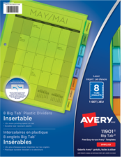  Big Tab&trade; Insertable Plastic Dividers