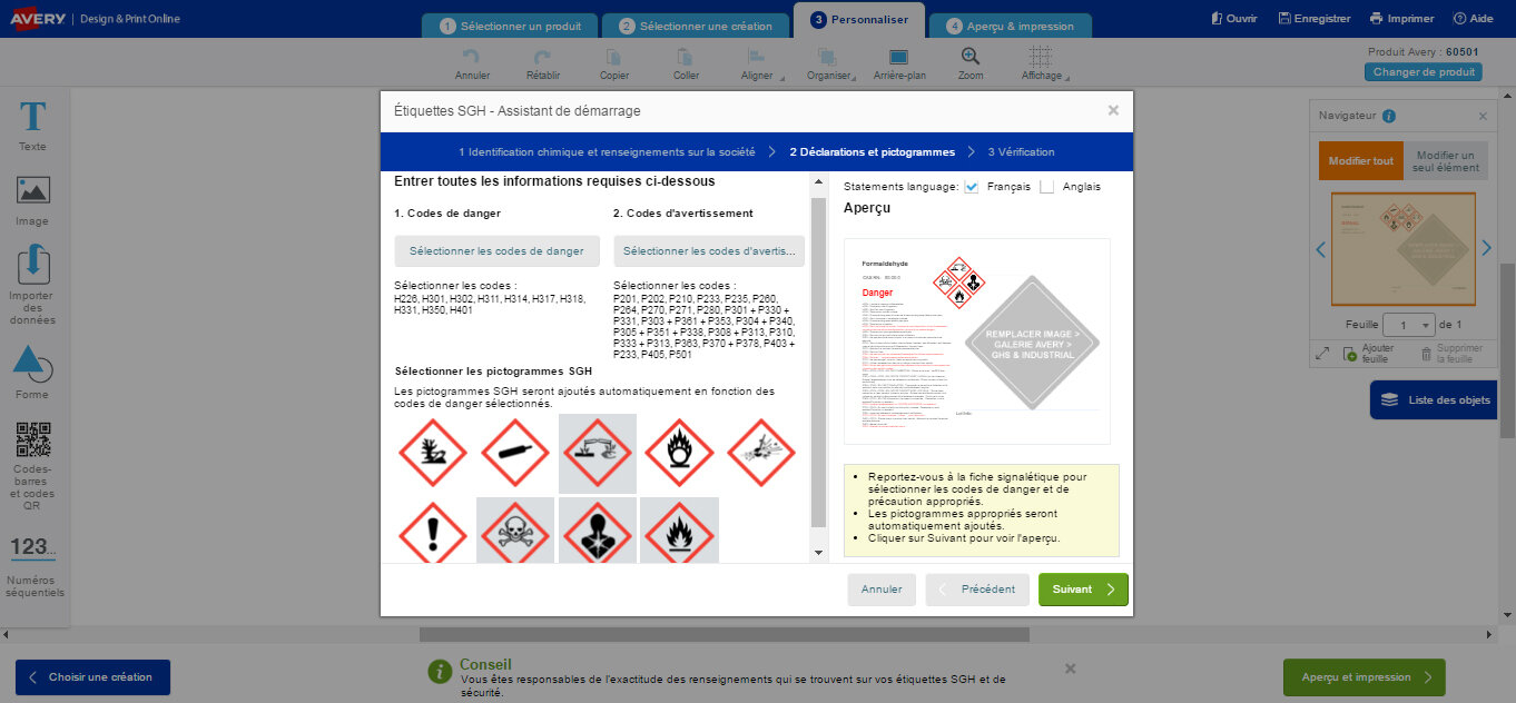 Statements and Pictograms