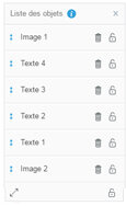 Liste des objets