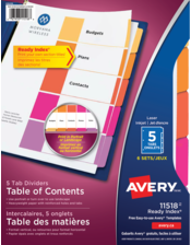 Ready Index&reg; Table of Content Dividers