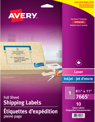 Avery® Rectangle Clear Labels