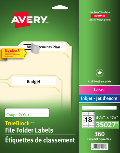 Avery® Extra Large Filing Labels 